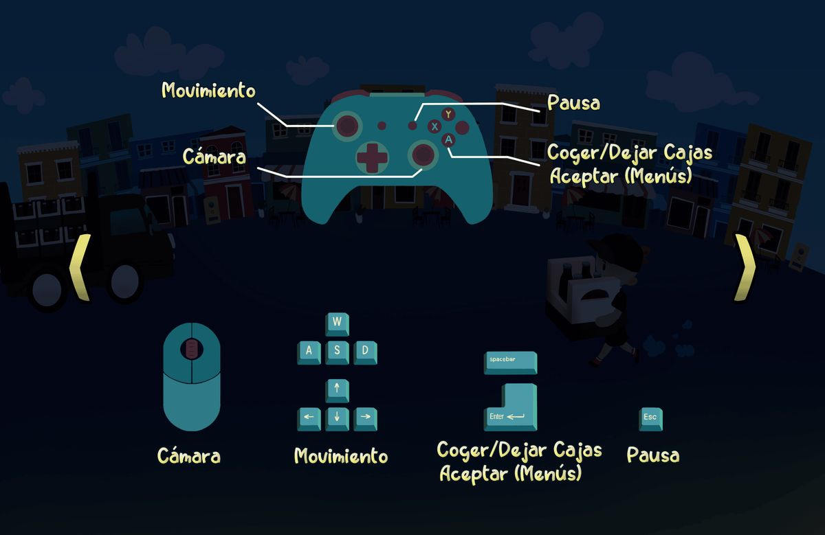 Screenshot of Delivery On Time, showing the controls screen