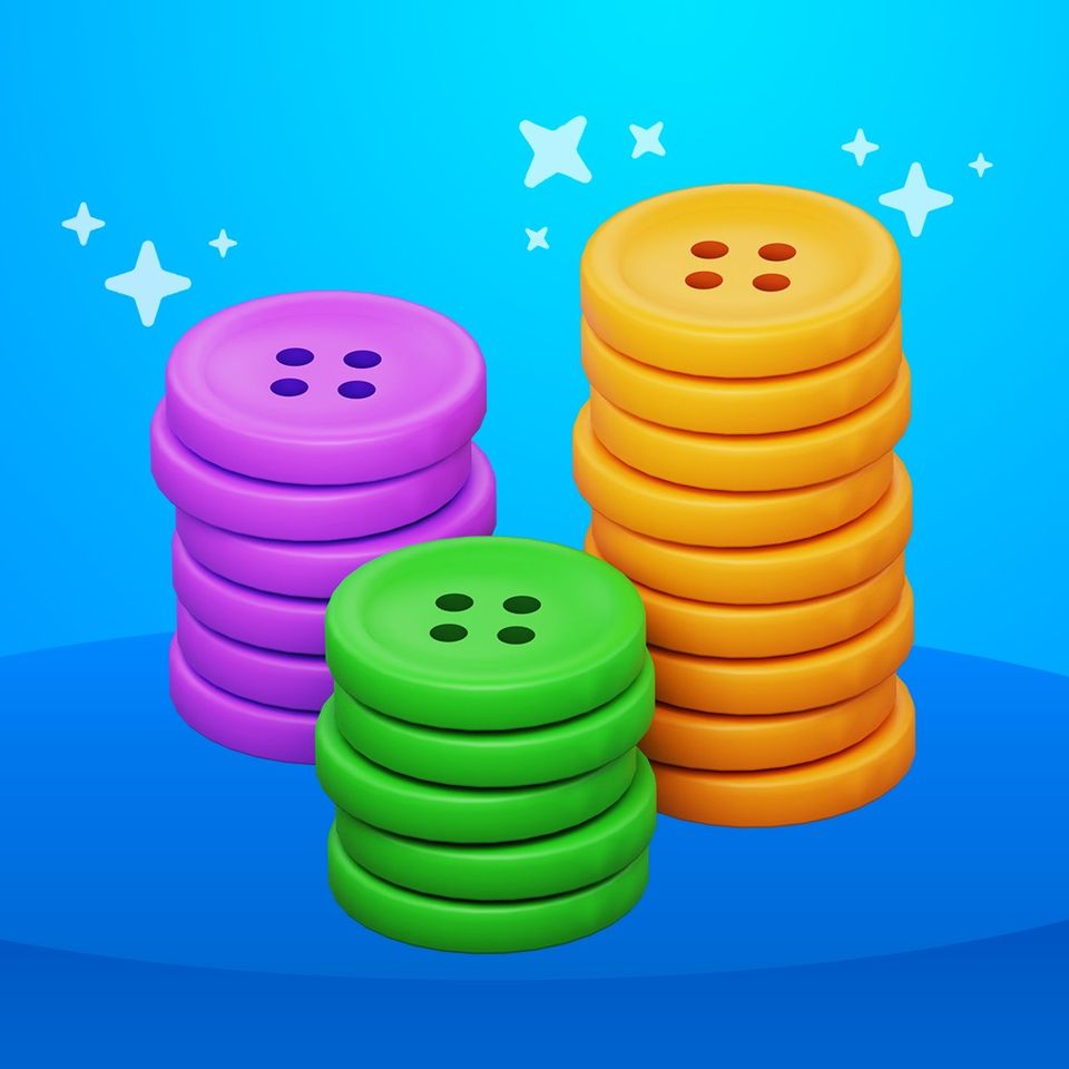 The app icon of <i>Knit Together</i>, showing a bunch of colorful buttons.