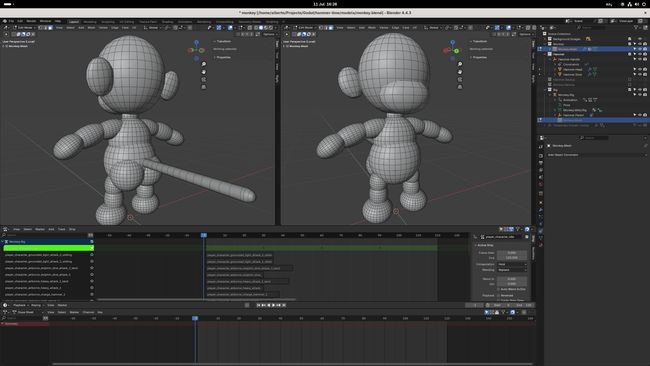 A screenshot showing the new model of the player character. A screenshot showing the new model of the player character.