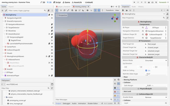 A screenshot of the Godot editor showing the hierarchy of the simple enemy. A screenshot of the Godot editor showing the hierarchy of the simple enemy.